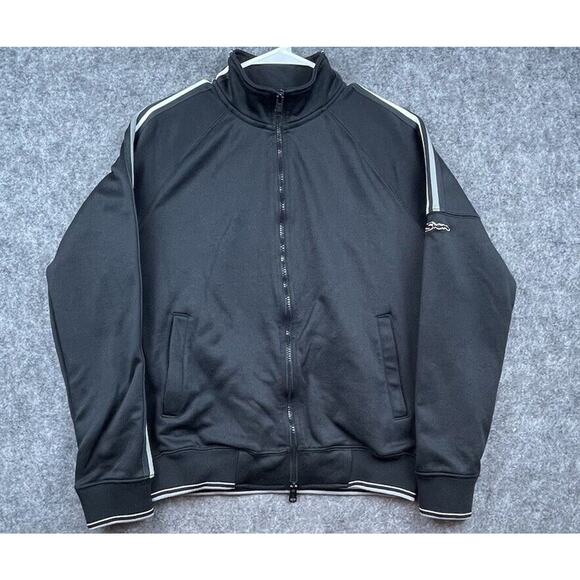 Ben Sherman Track Jacket Mens Medium Black Full Zip Sweater Golf Casual - Picture 1 of 7